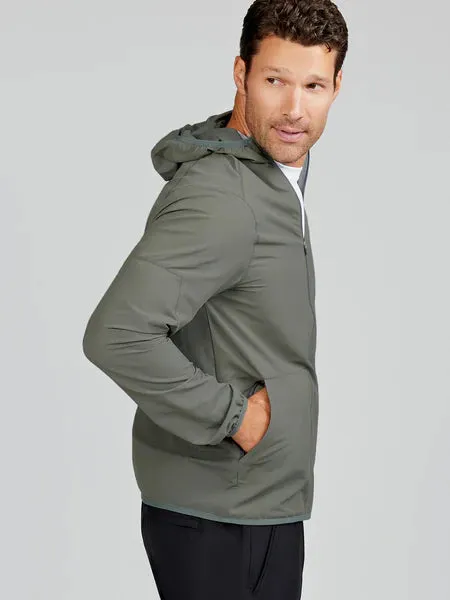 tasc Performance Men's Swift Hooded Windbreaker in Shale