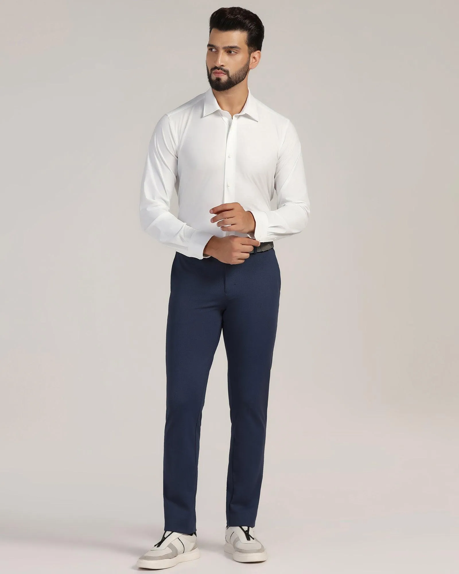 TechPro Formal White Solid Shirt - Zabka