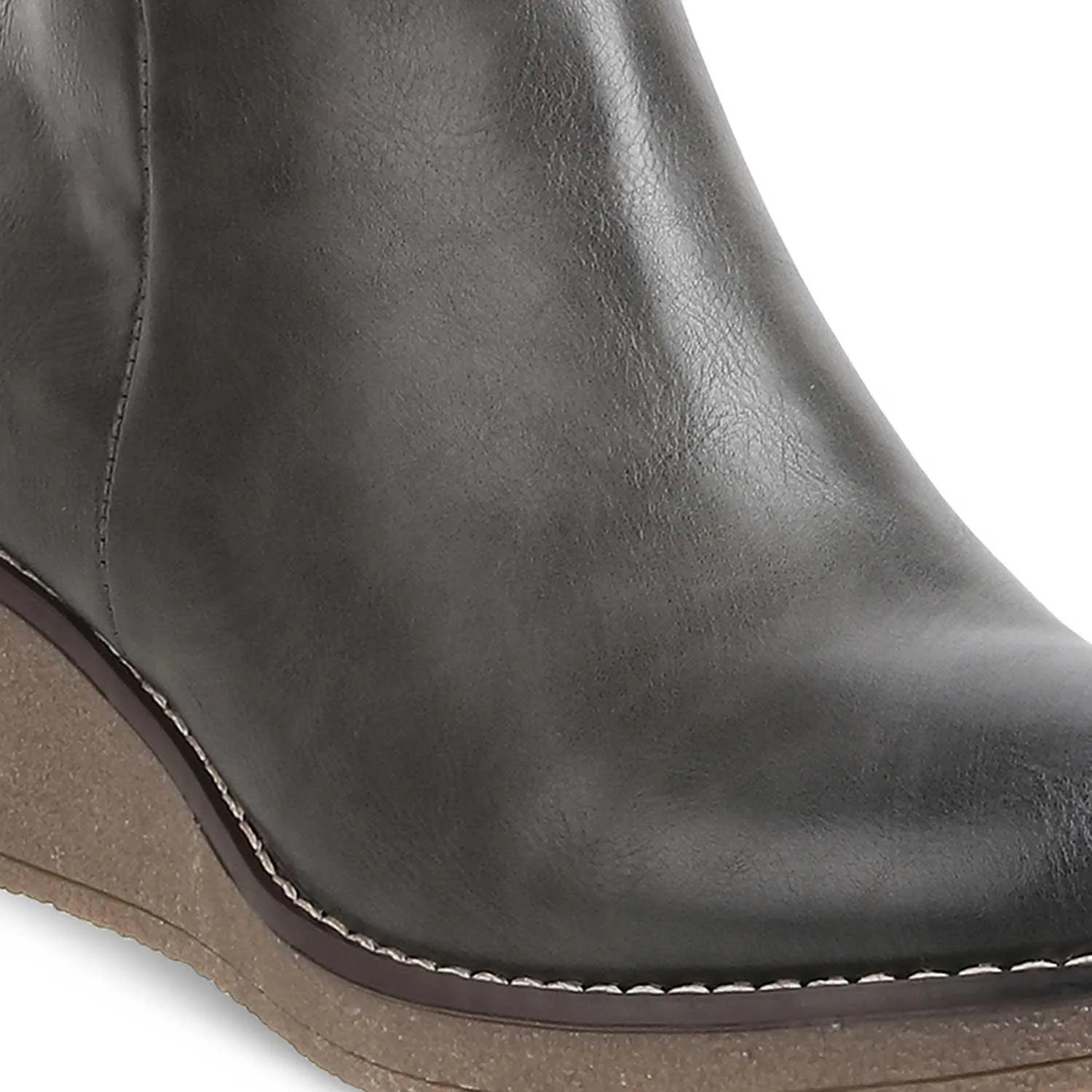 The Alavus Grey Women's Knee-length Boots Tresmode