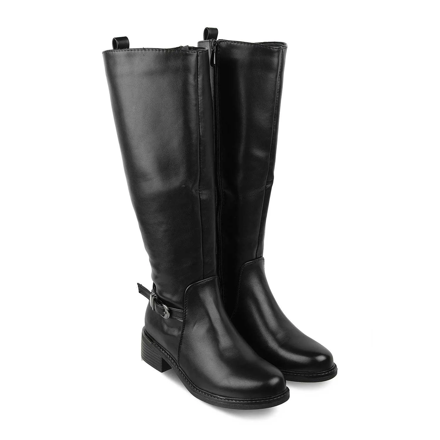 The Tloin Black Women's Knee-length Boots Tresmode