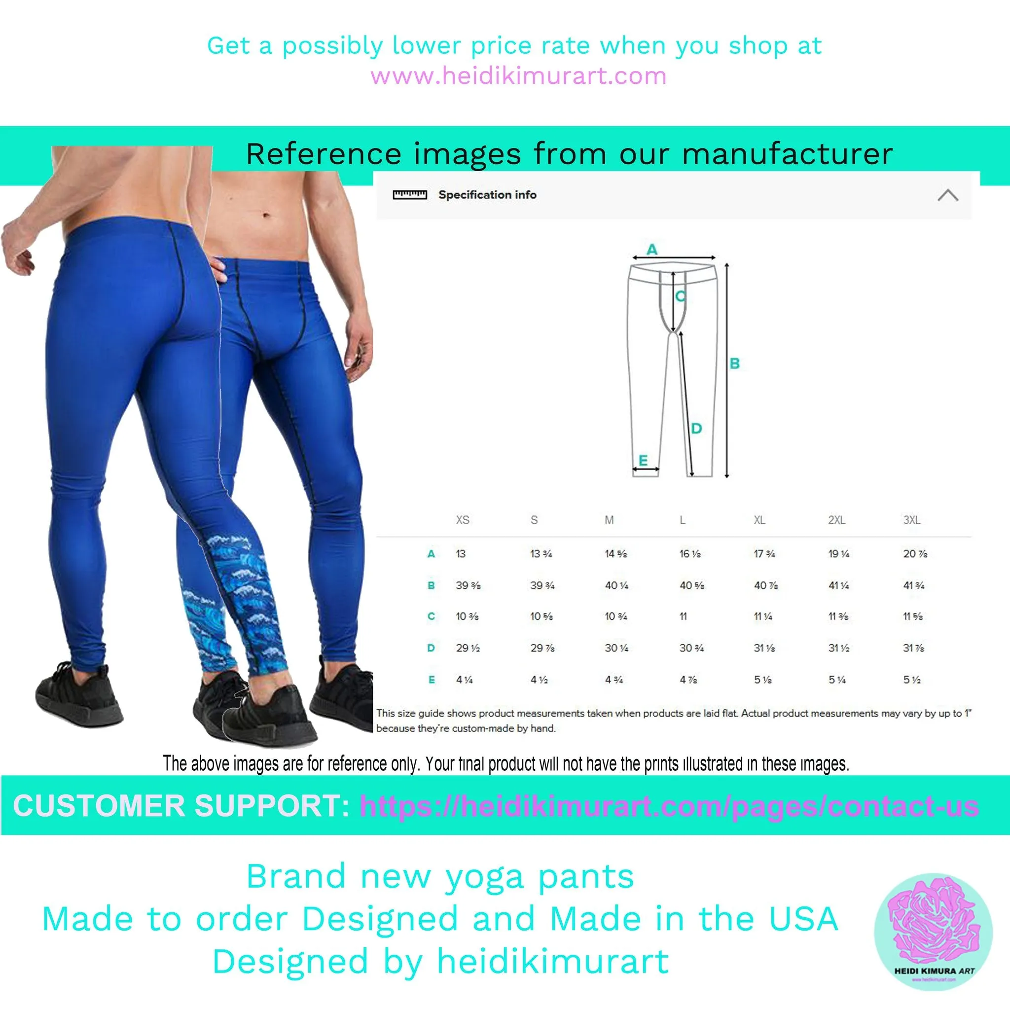 Turquoise Blue Striped Men's Leggings, Diagonally Striped Colorful Modern Premium Tights For Men