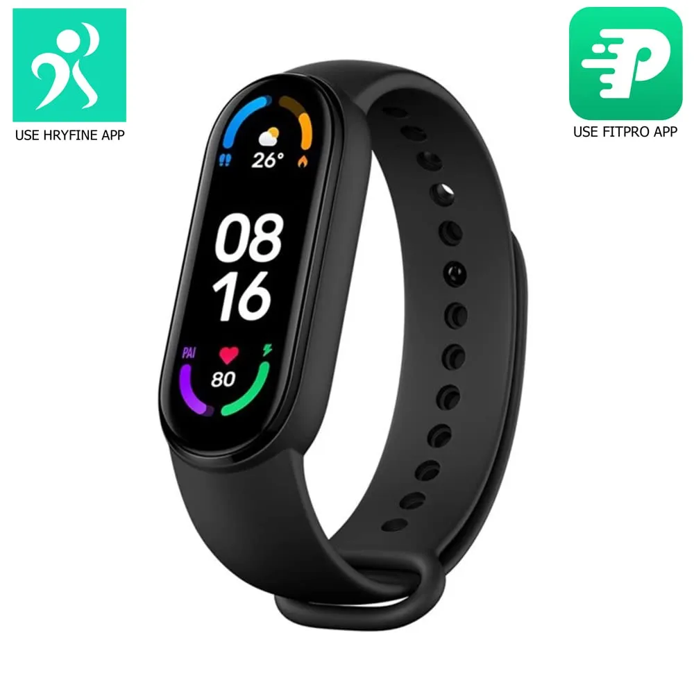 TXOR Venus, M6 Smart Watch Fitness Band with Touch Control for Android and iOS, Black Color