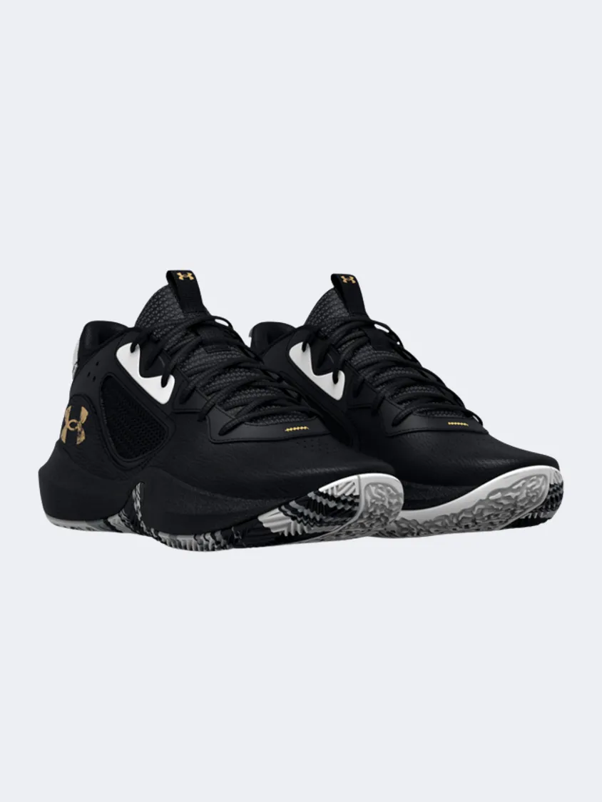 Under Armour Lockdown 6 Gs-Boys Basketball Shoes Black/Gold