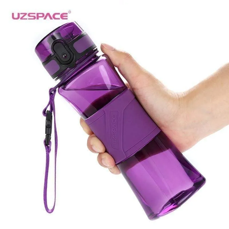 UZSPACE Shaker Sports Water Bottles Creative Drink Camping Tour My Bottle for Water 350/500ml Plastic Tritan Drinkware BPA Free