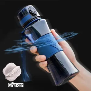 UZSPACE Shaker Sports Water Bottles Creative Drink Camping Tour My Bottle for Water 350/500ml Plastic Tritan Drinkware BPA Free