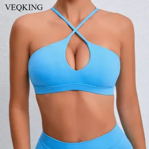 VEQKING Cross Back Sports Bra