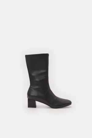 Women Black Stretch Boot