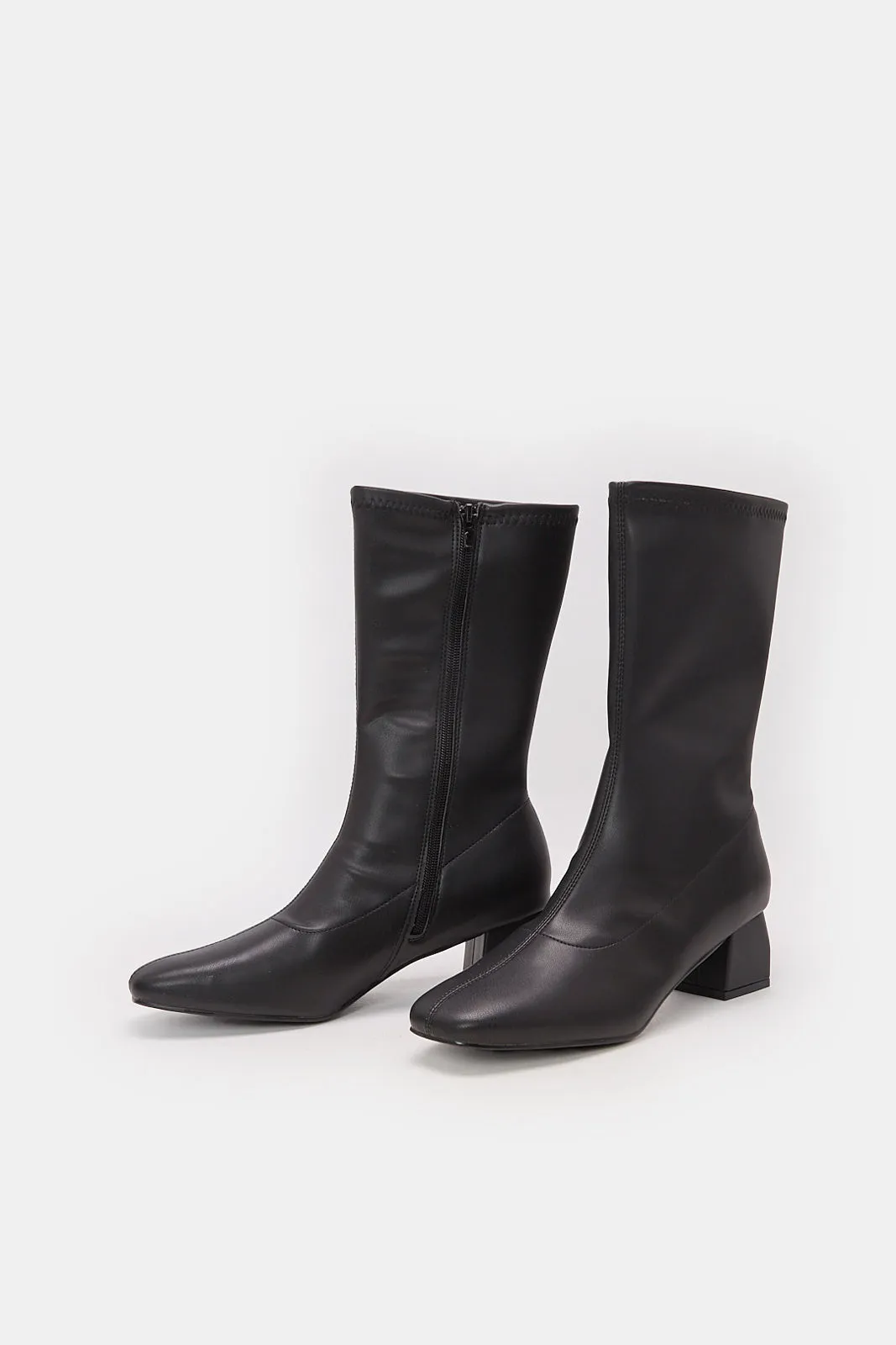 Women Black Stretch Boot