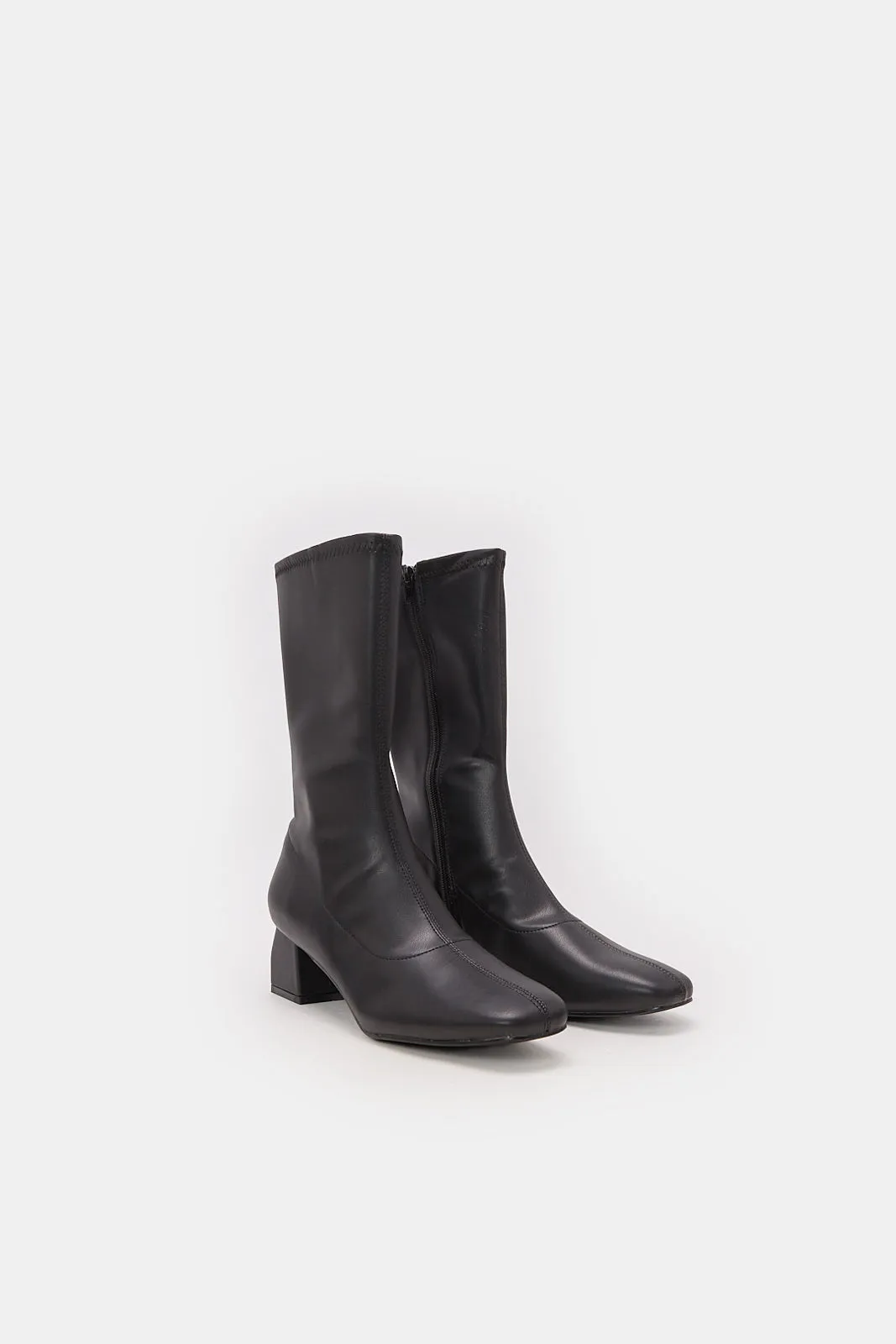 Women Black Stretch Boot