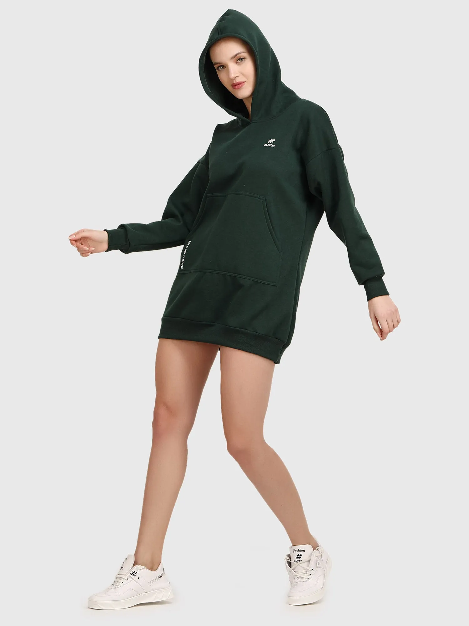 Women Hoodie Dress - Oversize Hoodie Dress