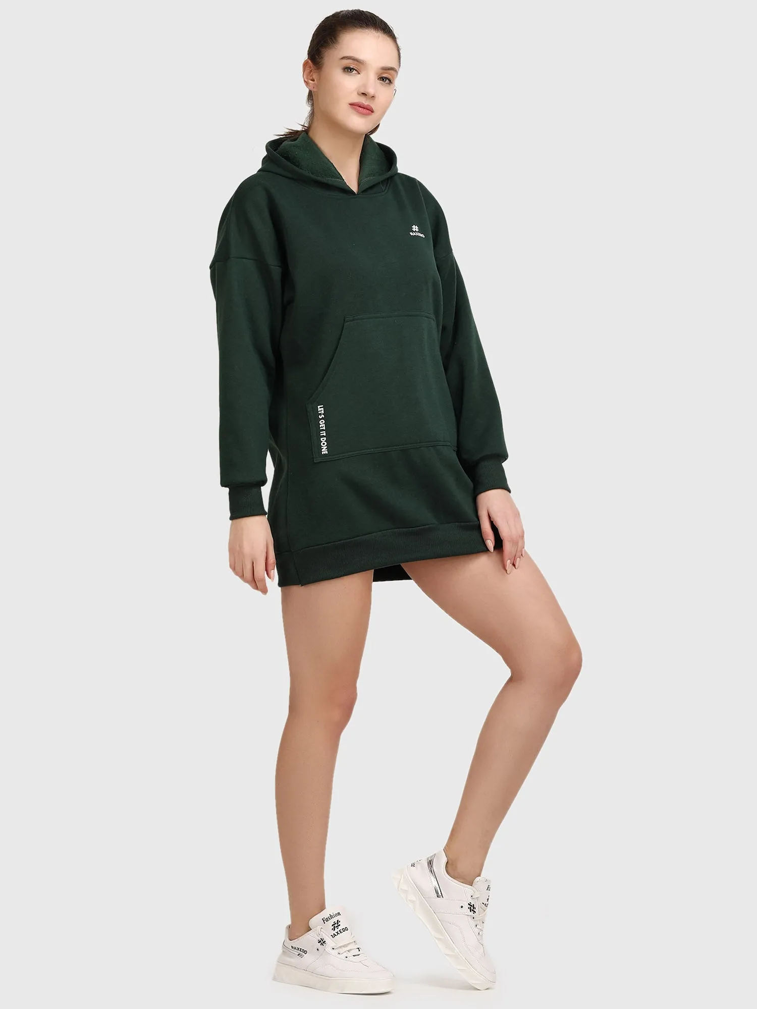 Women Hoodie Dress - Oversize Hoodie Dress