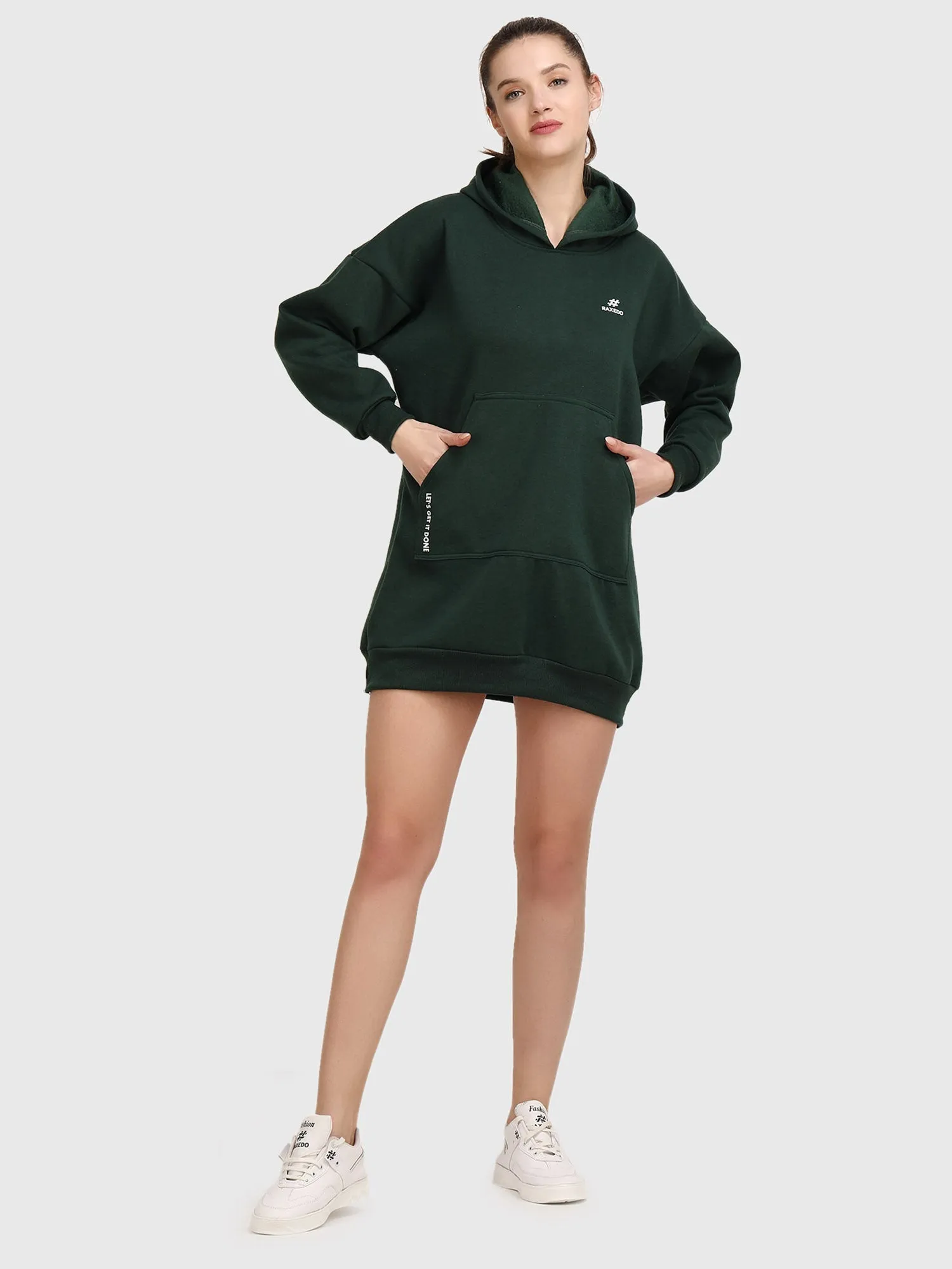 Women Hoodie Dress - Oversize Hoodie Dress