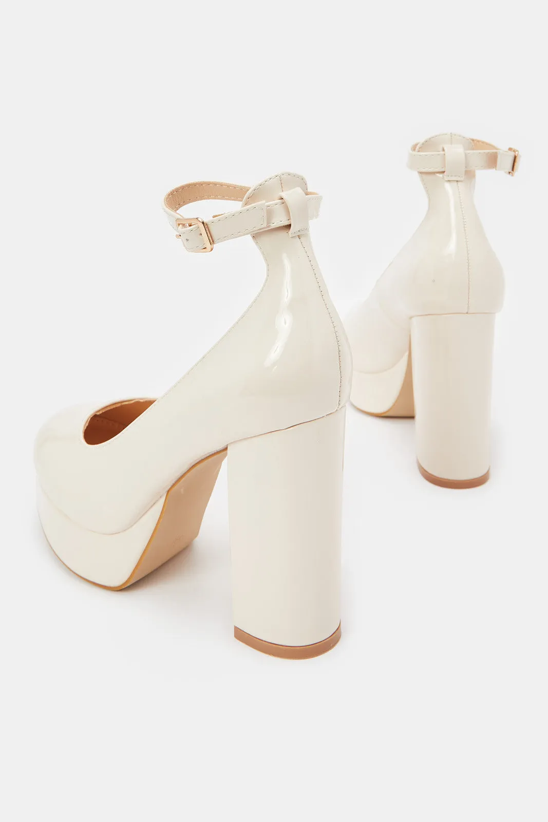 Women Ivory Patent Mary Jane