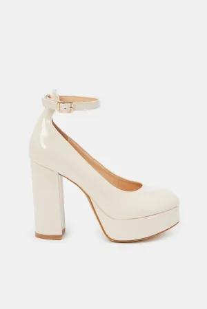 Women Ivory Patent Mary Jane