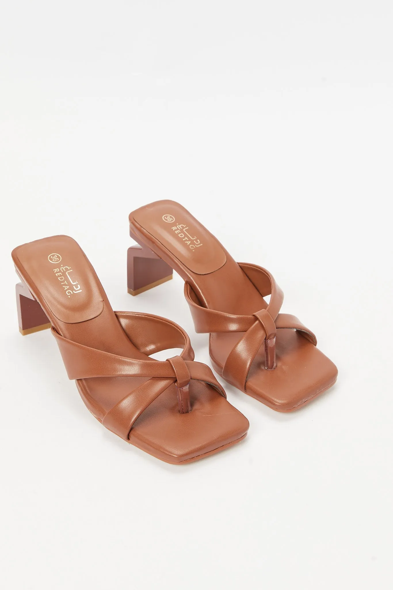 Women Tan Strappy Mule