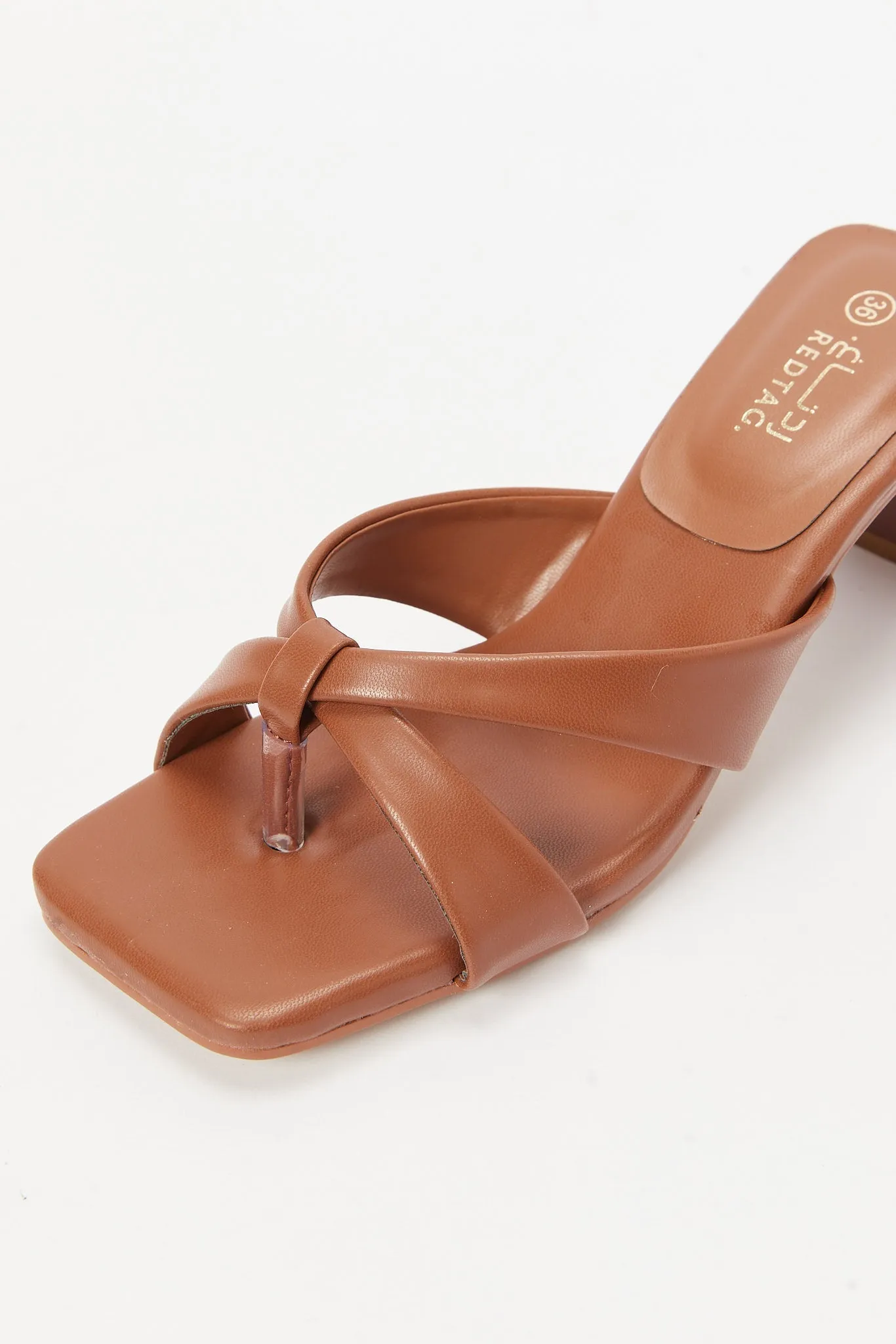 Women Tan Strappy Mule