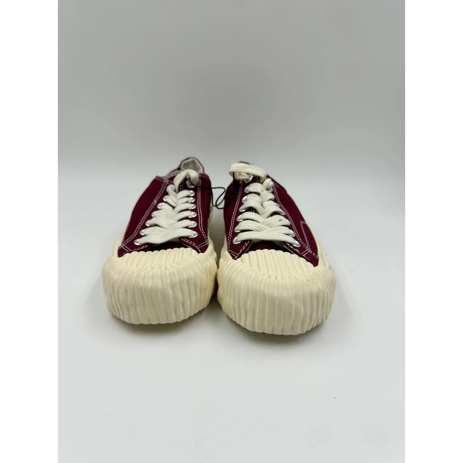 Women's Size 6, Velvet Red Canvas Sneaker with Chunky Sole for Ultra Support