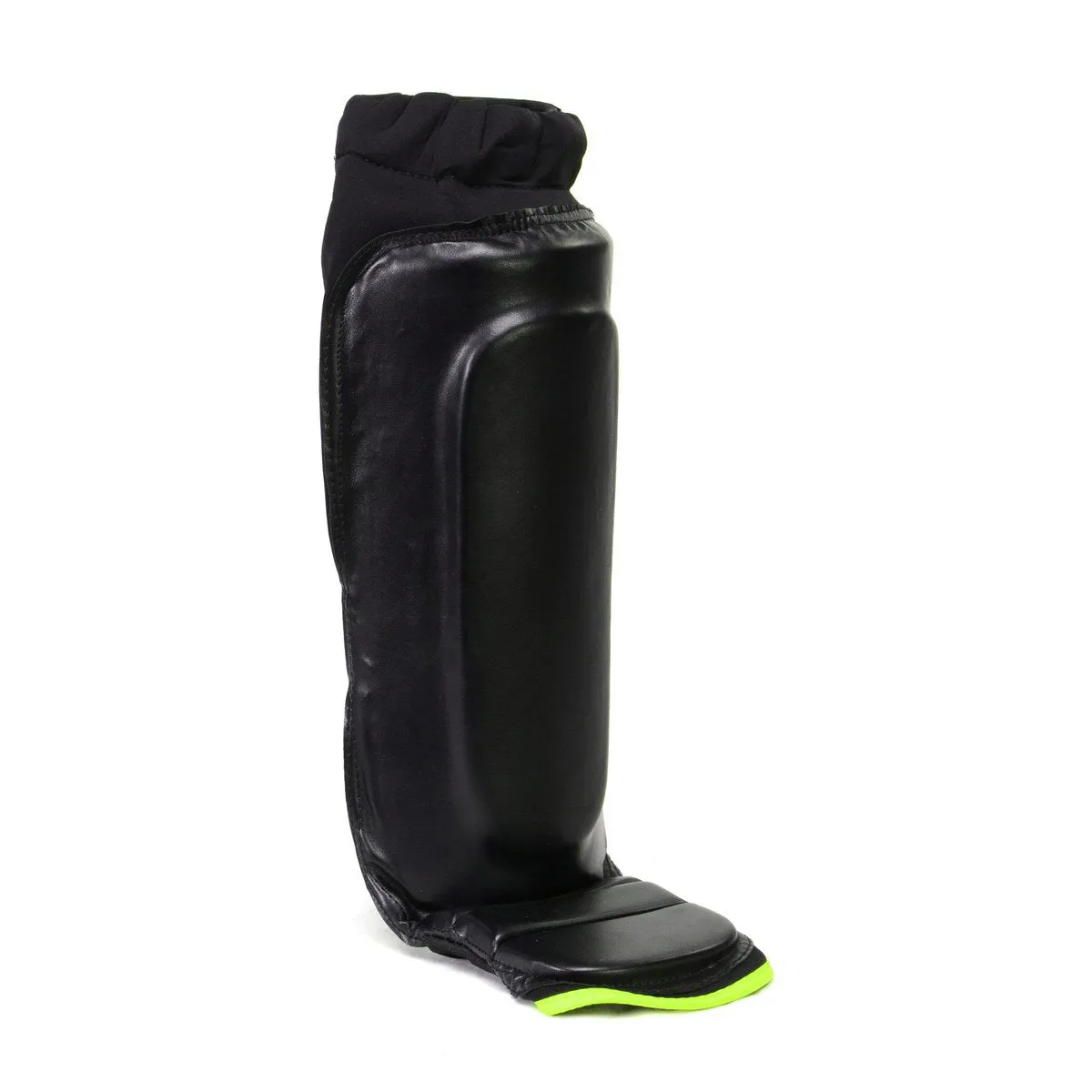 X-Fitness XF1000 Black and Green Hybrid Kickboxing MMA Shin Guards