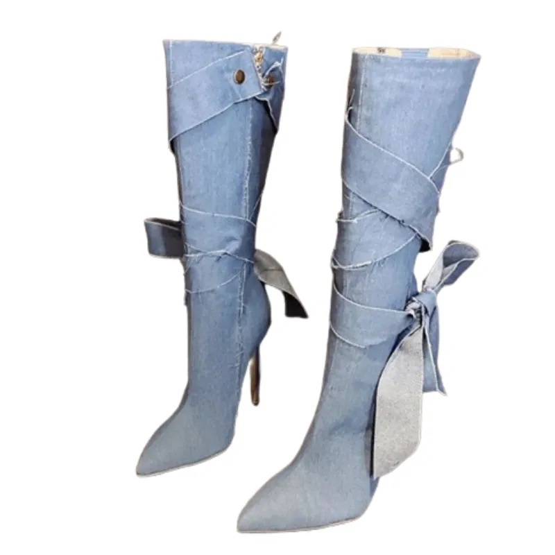 Zaria Denim High Boots